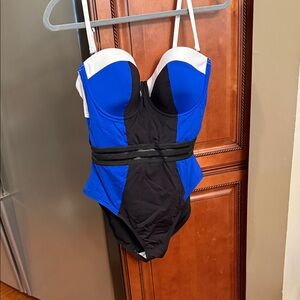 Kenneth Cole Blue and Black Swimsuit